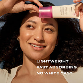 Murad under makeup swatch showing no white cast and seamless blend