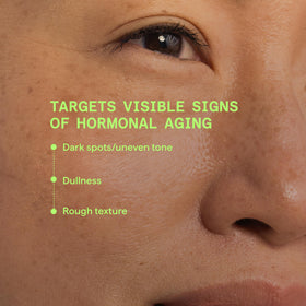 Murad gold particles in formula closeup highlighting stabilized vitamin C