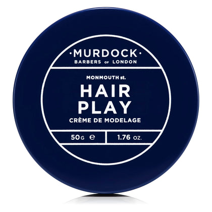 Murdock London front tin showing compact travel-friendly styling paste