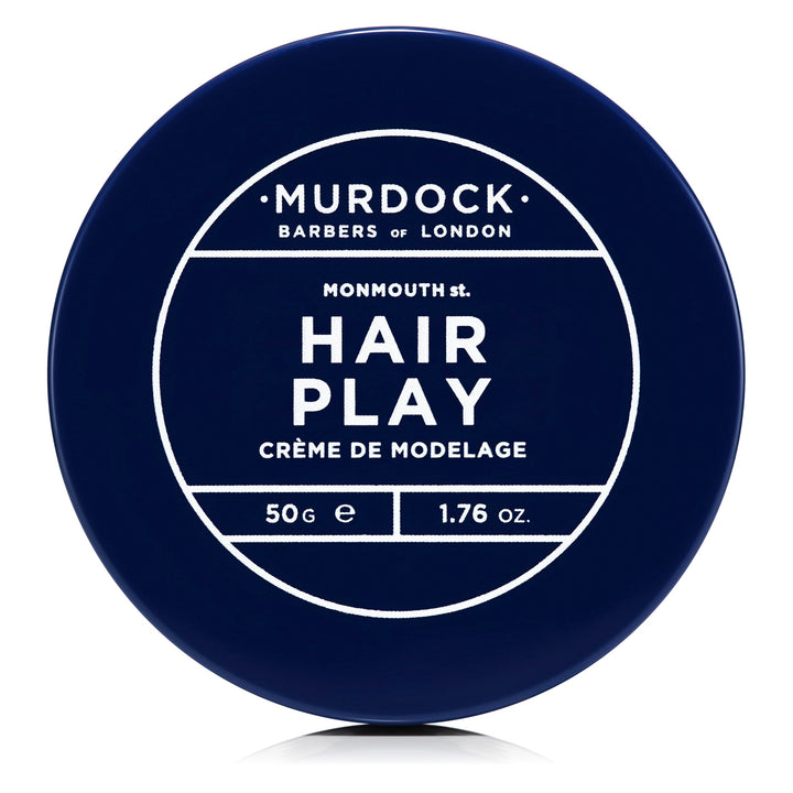 Murdock London front tin showing compact travel-friendly styling paste