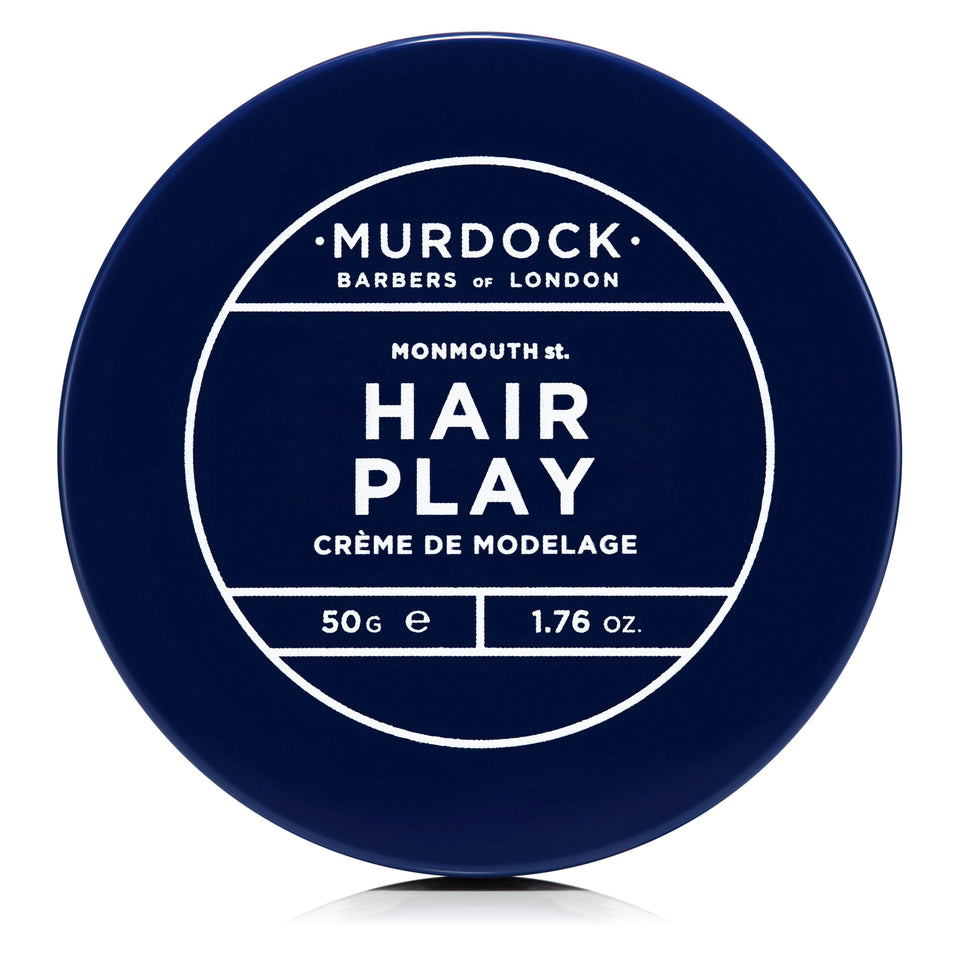 Murdock London front tin showing compact travel-friendly styling paste