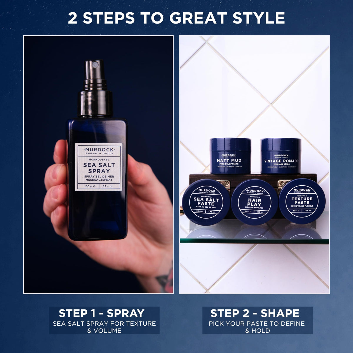 Murdock London in barbershop setting demonstrating professional texturizing results