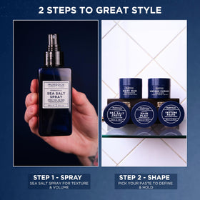 Murdock London in barbershop setting demonstrating professional texturizing results