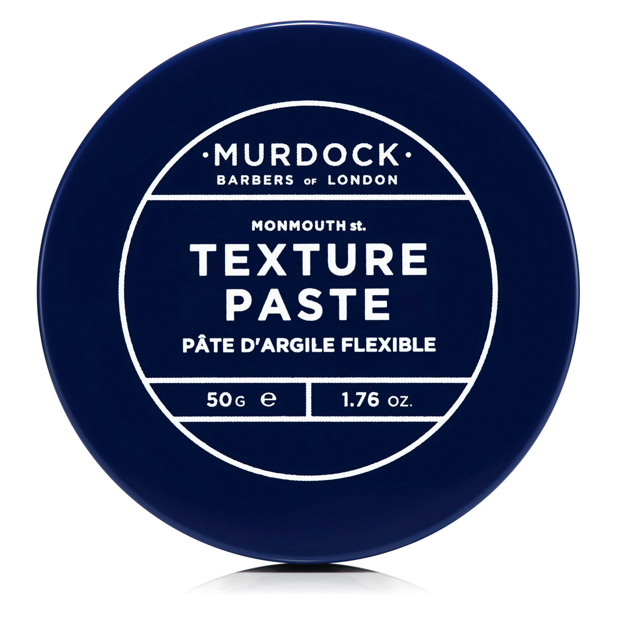 Murdock London jar front view showing branding and matte paste benefit
