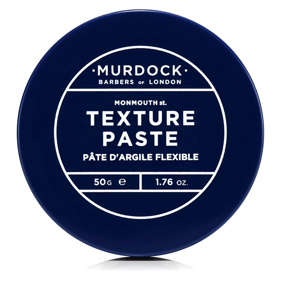 Murdock London jar front view showing branding and matte paste benefit