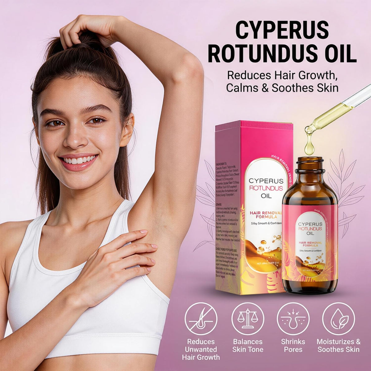 MUREND close-up oil drop texture highlighting quick absorption benefit