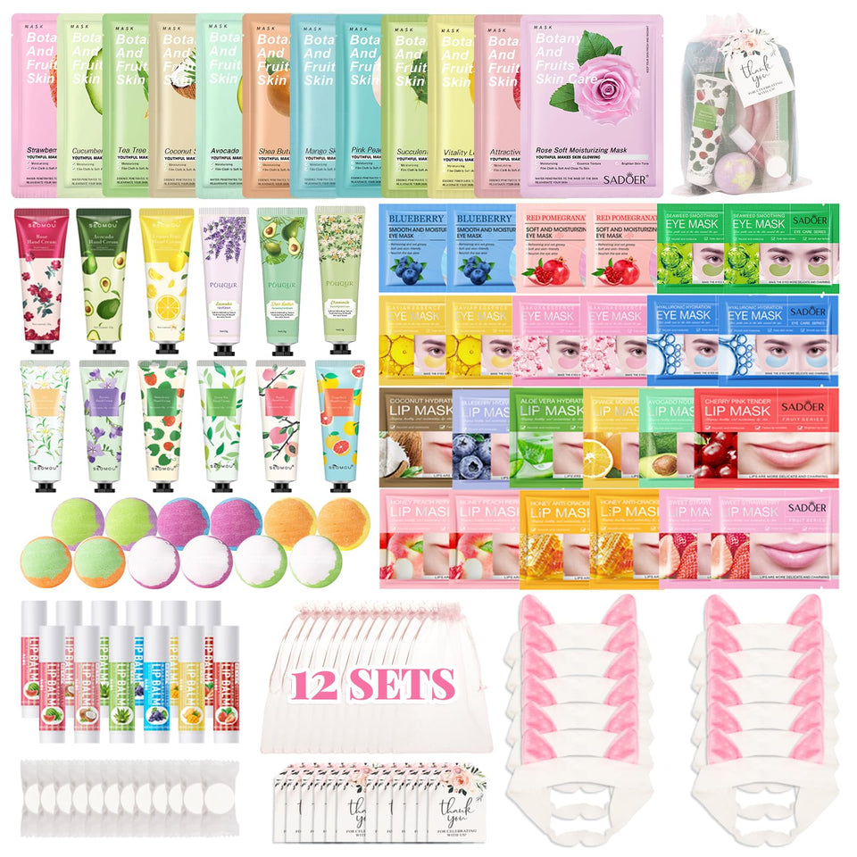 MUREND front packaging displaying 120-piece spa party set and instant gifting convenience