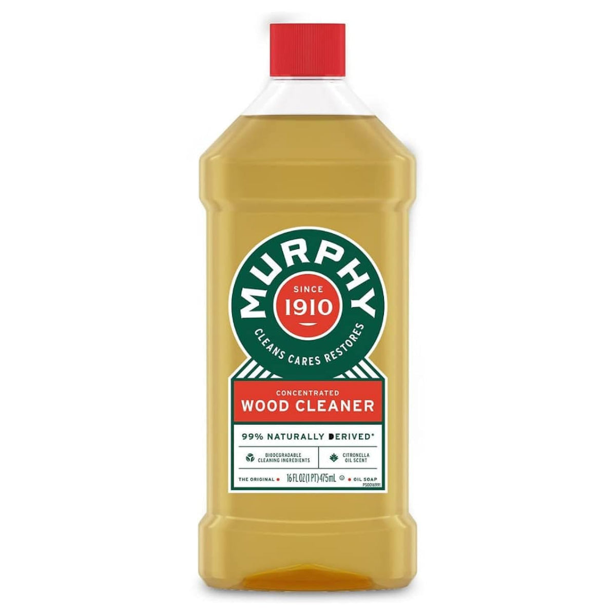 Murphy oil soap front bottle showing label and clean-surface benefit
