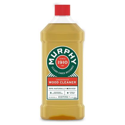 Murphy oil soap front bottle showing label and clean-surface benefit