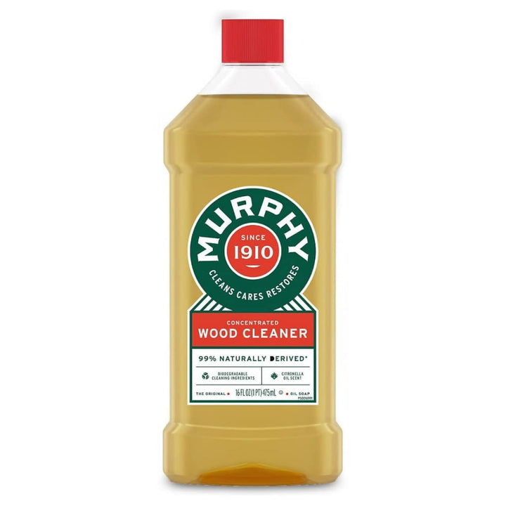 Murphy oil soap front bottle showing label and clean-surface benefit