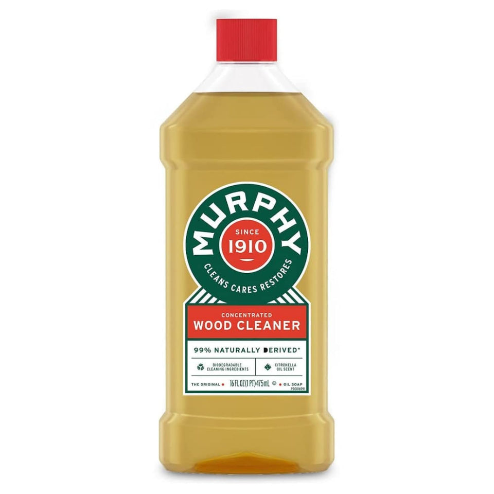 Murphy oil soap front bottle showing label and clean-surface benefit