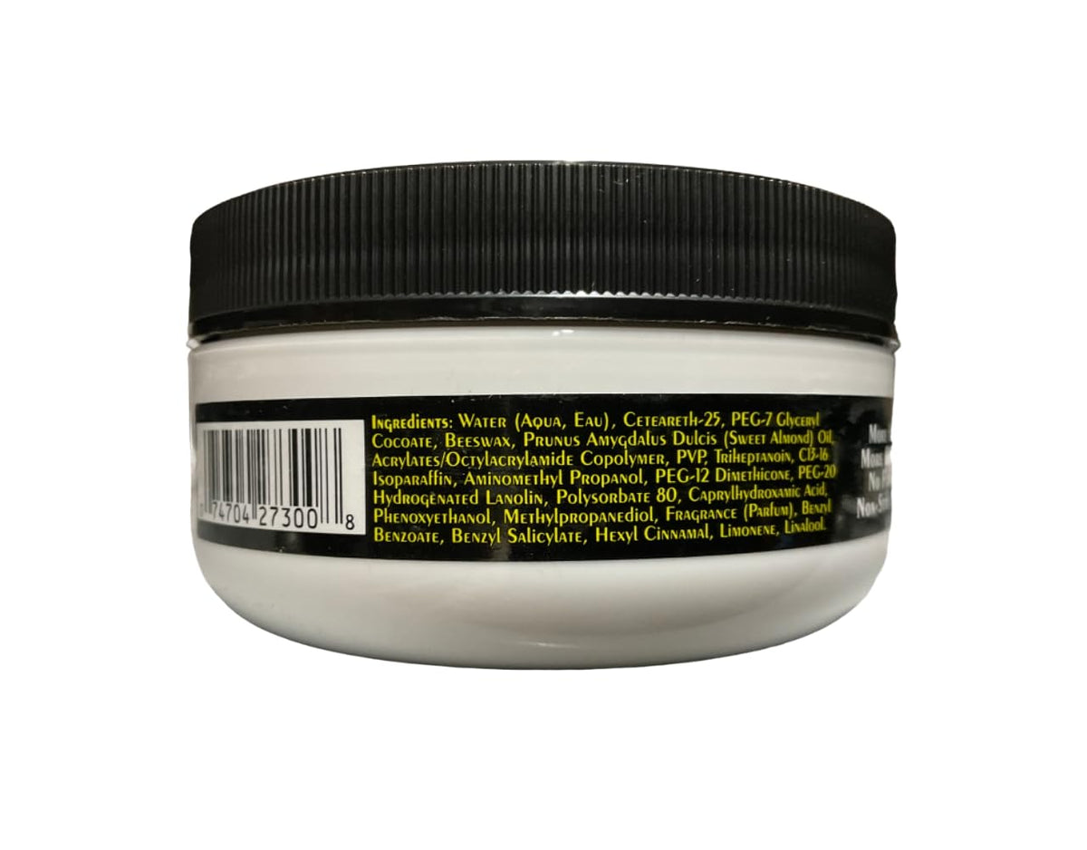 Murray's Edgewax applied with edge brush demonstrating precise styling control