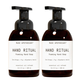 Muse Apothecary front packaging showing scent and benefits for a calming wash