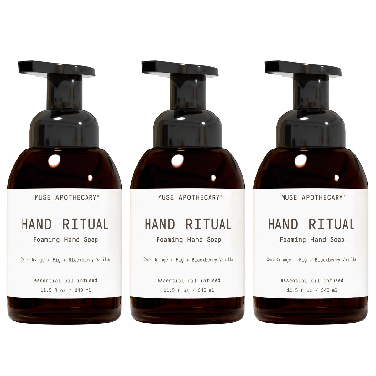 Muse Apothecary front packaging showing Cara Orange Fig Blackberry Vanilla scent and benefits
