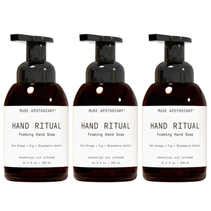 Muse Apothecary front packaging showing Cara Orange Fig Blackberry Vanilla scent and benefits