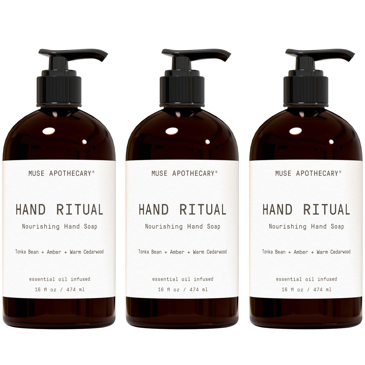 Muse Apothecary front packaging displaying hand soap and elegant label for gifting
