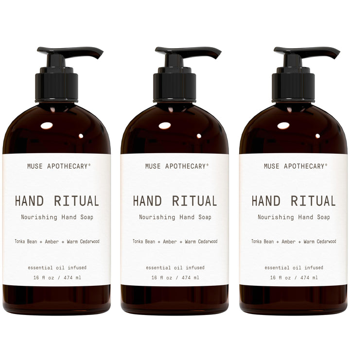 Muse Apothecary front packaging displaying hand soap and elegant label for gifting