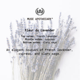 Muse Apothecary botanicals flatlay with ingredients illustrating natural essential oil sources