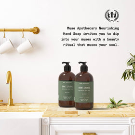 Muse Apothecary label ingredients shot highlighting natural essential oil benefit