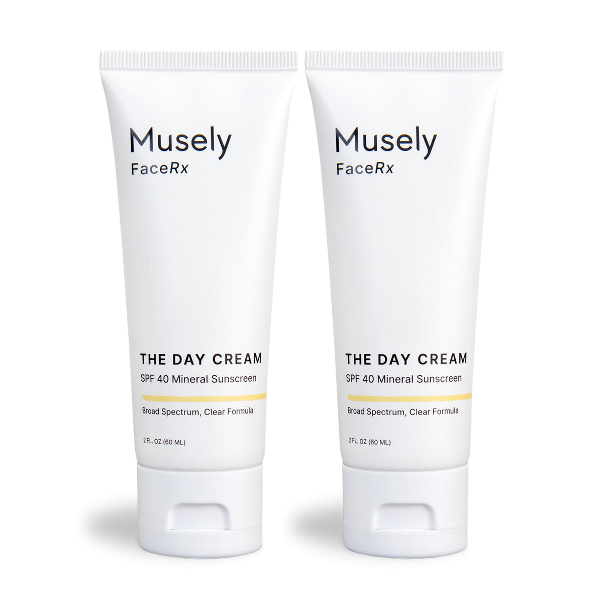 Musely front packaging showing clear SPF 40 and clinical benefits