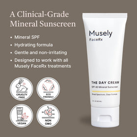 Musely cream texture close-up showing lightweight, blendable hydration