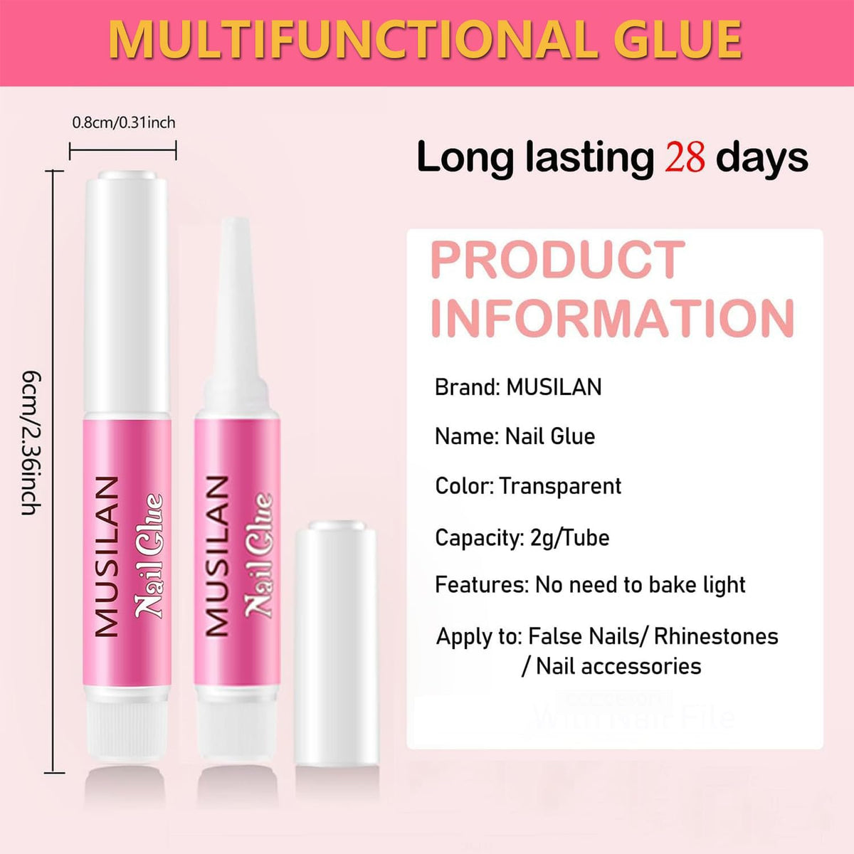 MUSILAN in-use press-on application showing secure attachment benefit