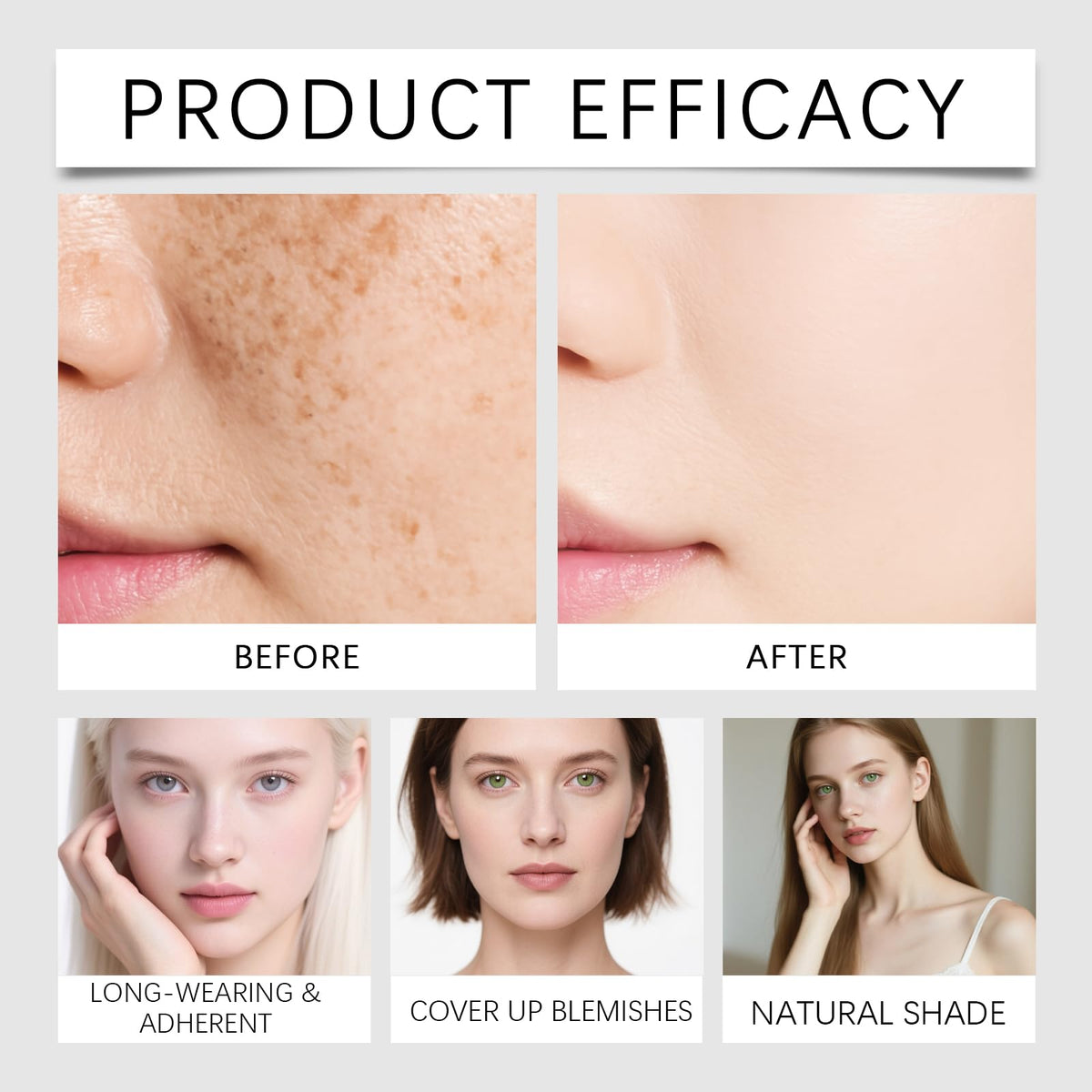 Musizlee application with sponge demonstrating quick blendability and tone match