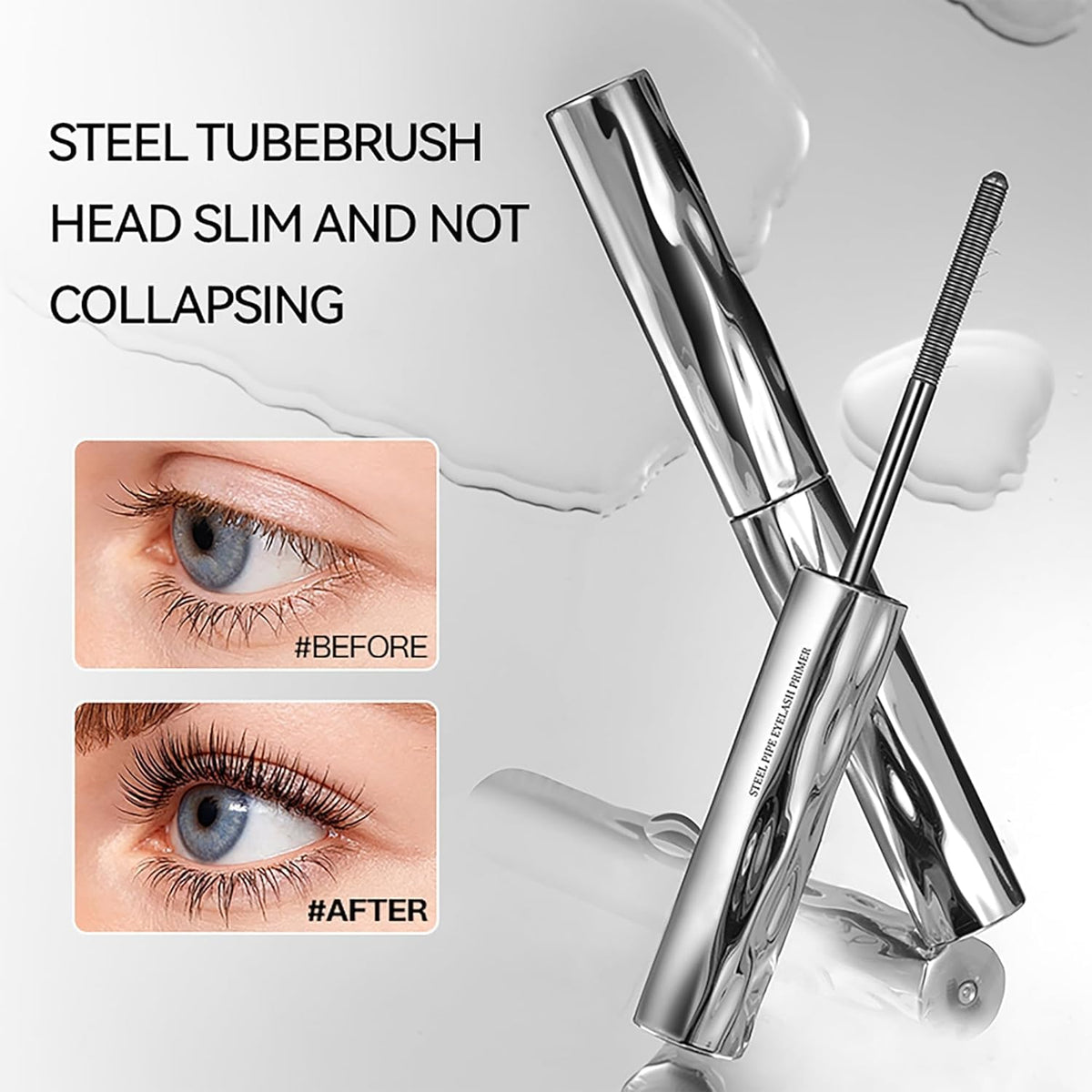 Musizlee on model creating dramatic curled lashes for long-lasting volume