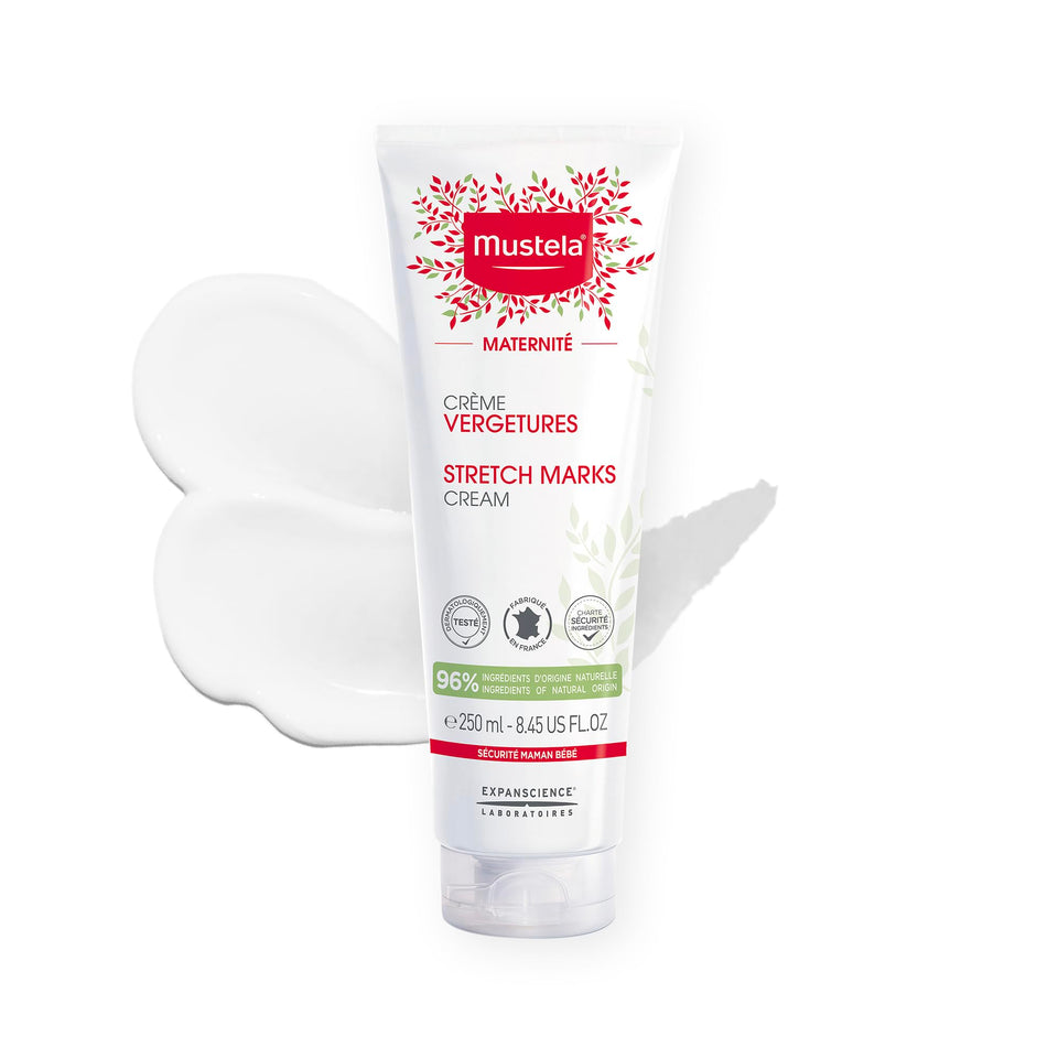 Mustela front tube packaging showing product label and size for clear identification and trust