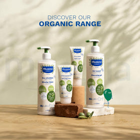 Mustela recycled packaging material showing eco-friendly source