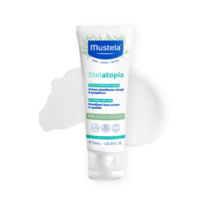 Mustela Stelatopia front packaging showing product and benefits