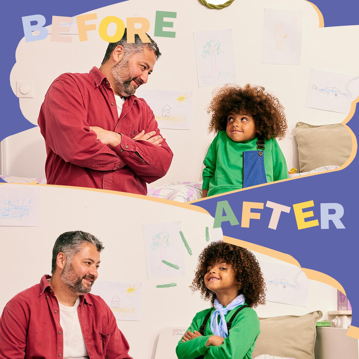 Mustela shampoo applied to child's hair demonstrating gentle detangling