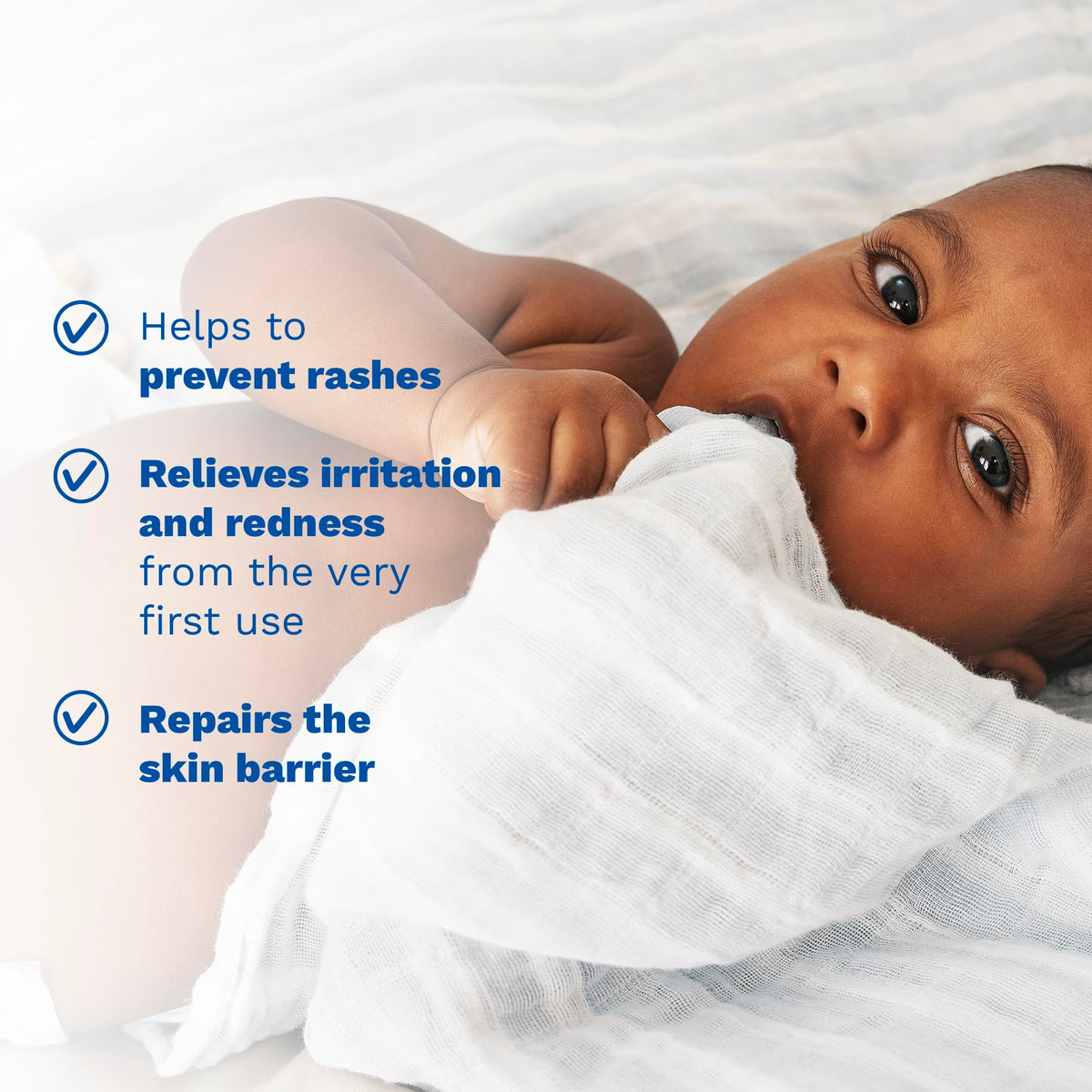 Mustela zinc oxide barrier detail illustrating protective moisture-resistant layer