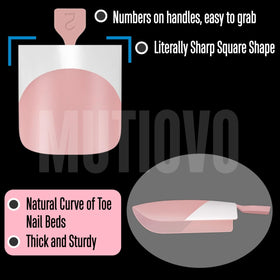 MUTIOVO application in use with glue, demonstrating fast press-on attachment