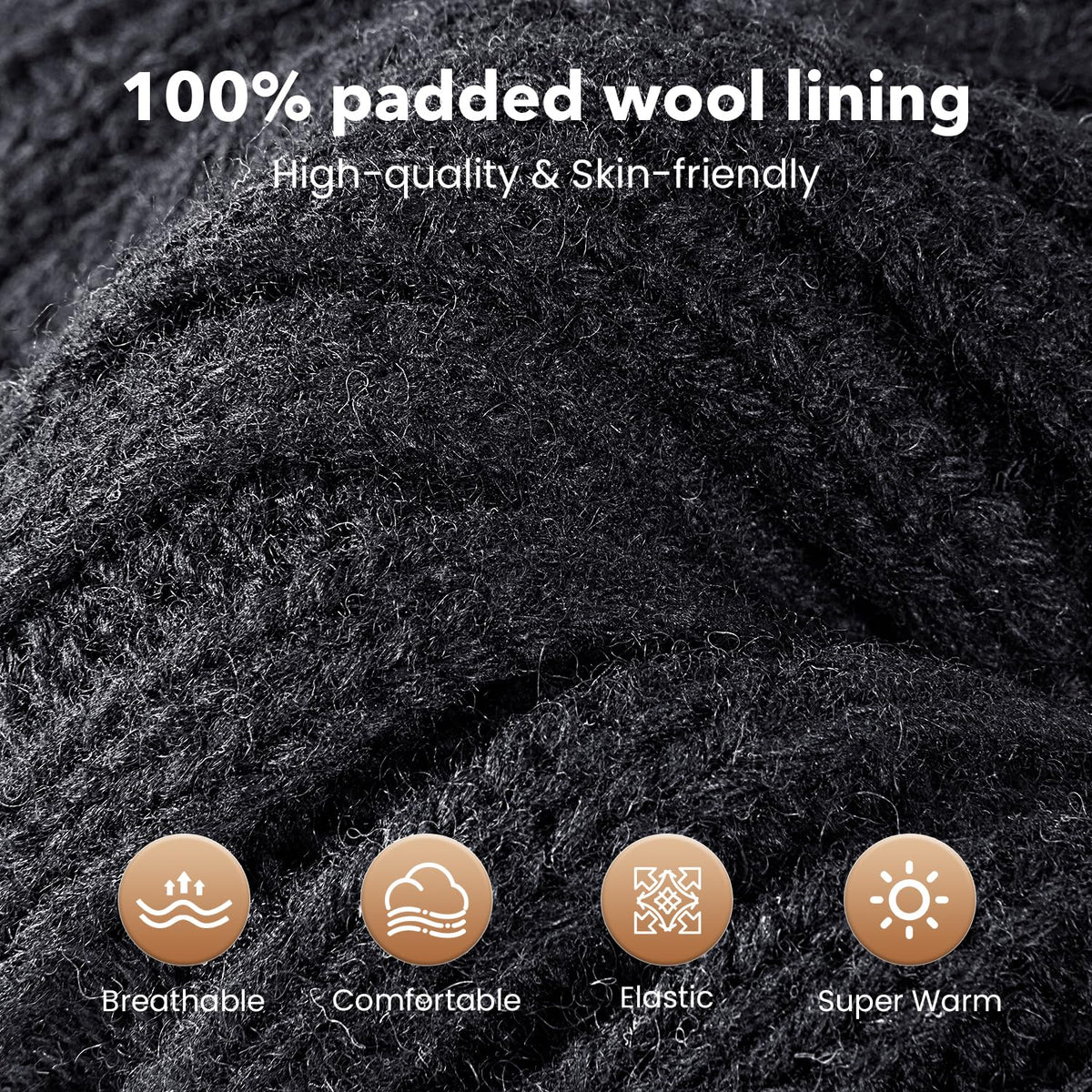 MUTKIS fleece lining close-up revealing plush warmth and comfort