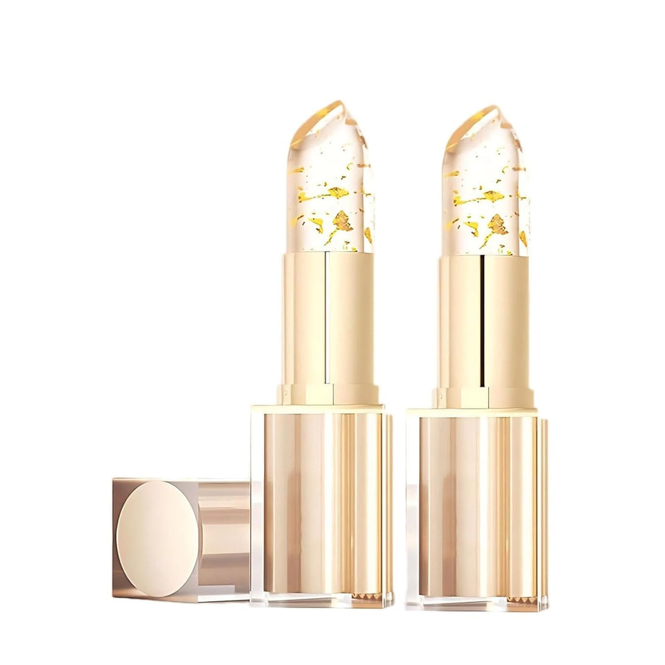 MVC gold crystal tube front view showing elegant gift-ready design and protection