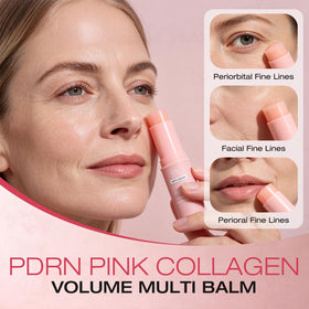 MWTTNM PDRN Pink Collagen balm stick open, showing applicator tip for mess-free use