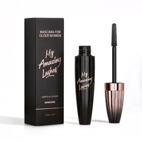 My Amazing Lashes mascara front packaging showing bold black tube benefit long wear