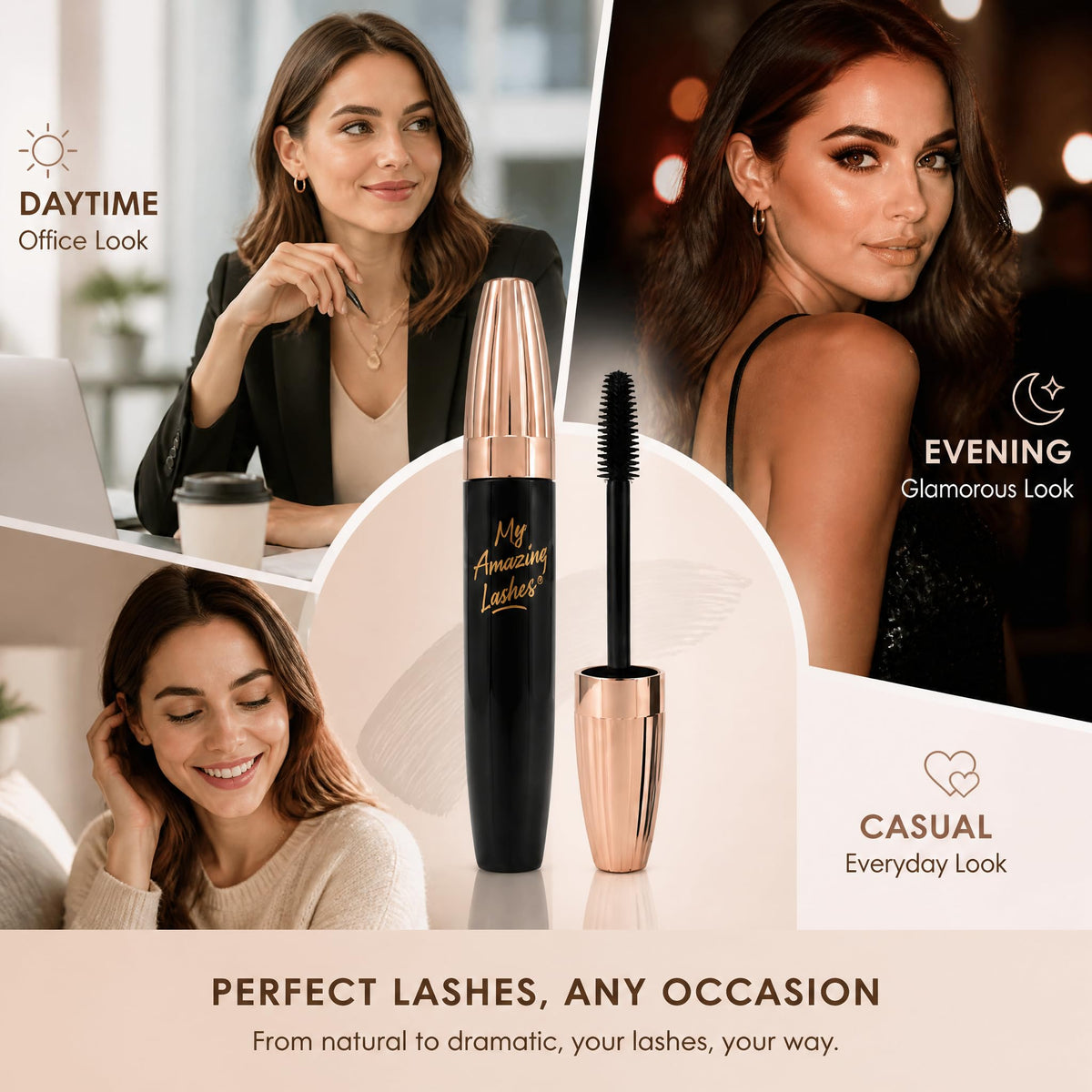 My Amazing Lashes tubing formula detail showing smooth texture and smudge resistance