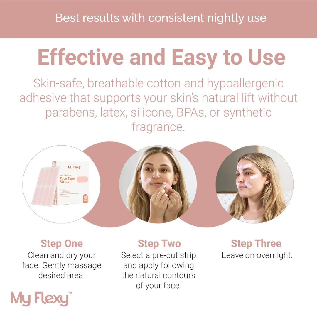 My Flexy forehead application demo showing correct placement and overnight support