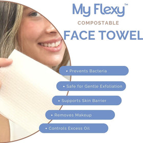 My Flexy removing makeup with one wipe demonstrating effective cleansing
