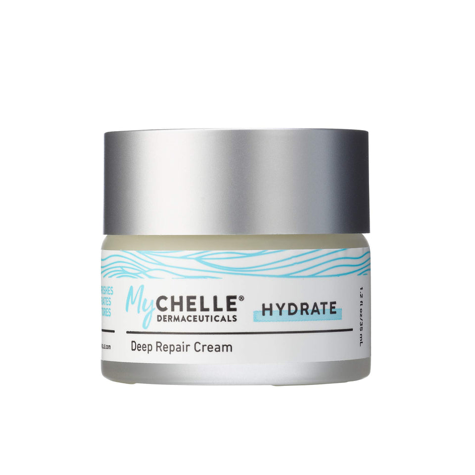 MyChelle Deep Repair Cream front packaging showing product and brand benefits