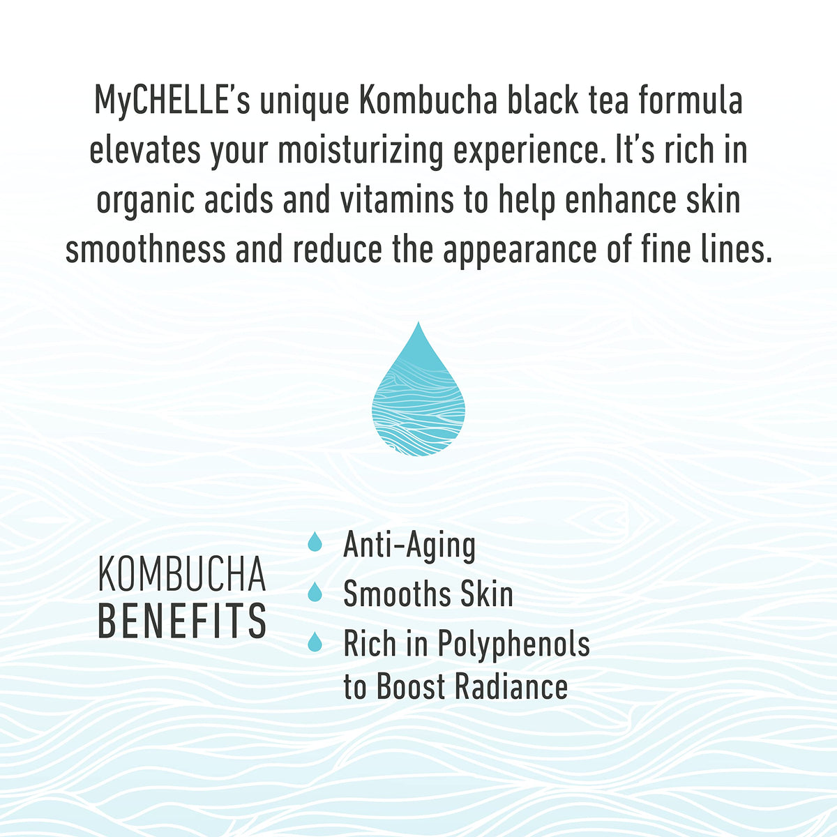 MyChelle ingredient kombucha black tea highlighting antioxidant support