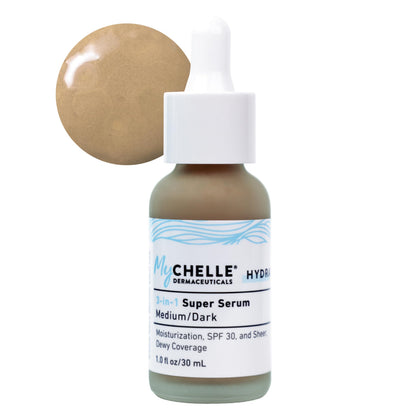 MyCHELLE front packaging showing bottle and label, clear product identity and benefits