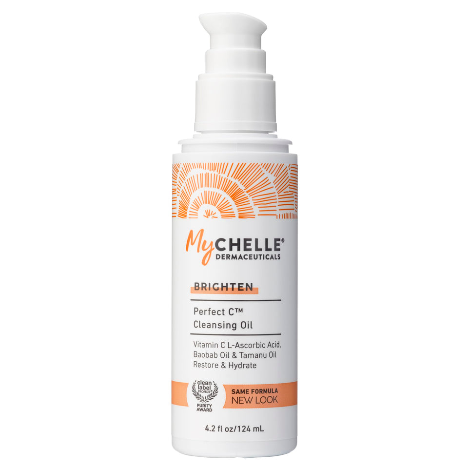 MyCHELLE front packaging showing bottle and label, clean bright benefit
