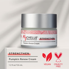 MyChelle cream texture in jar highlighting lightweight smoothness for instant hydration