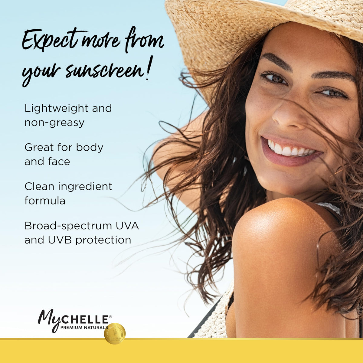 MyChelle Sun Shield being blended on skin demonstrating tint coverage and oil control benefit