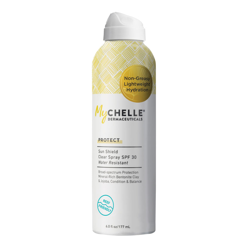 MyChelle front packaging showing SPF 30 and clean protection benefits