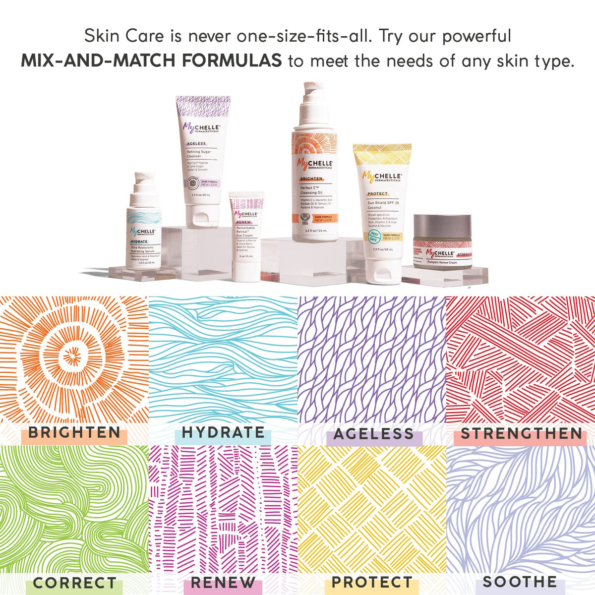 MyChelle product staged on vanity to show everyday routine and clean beauty