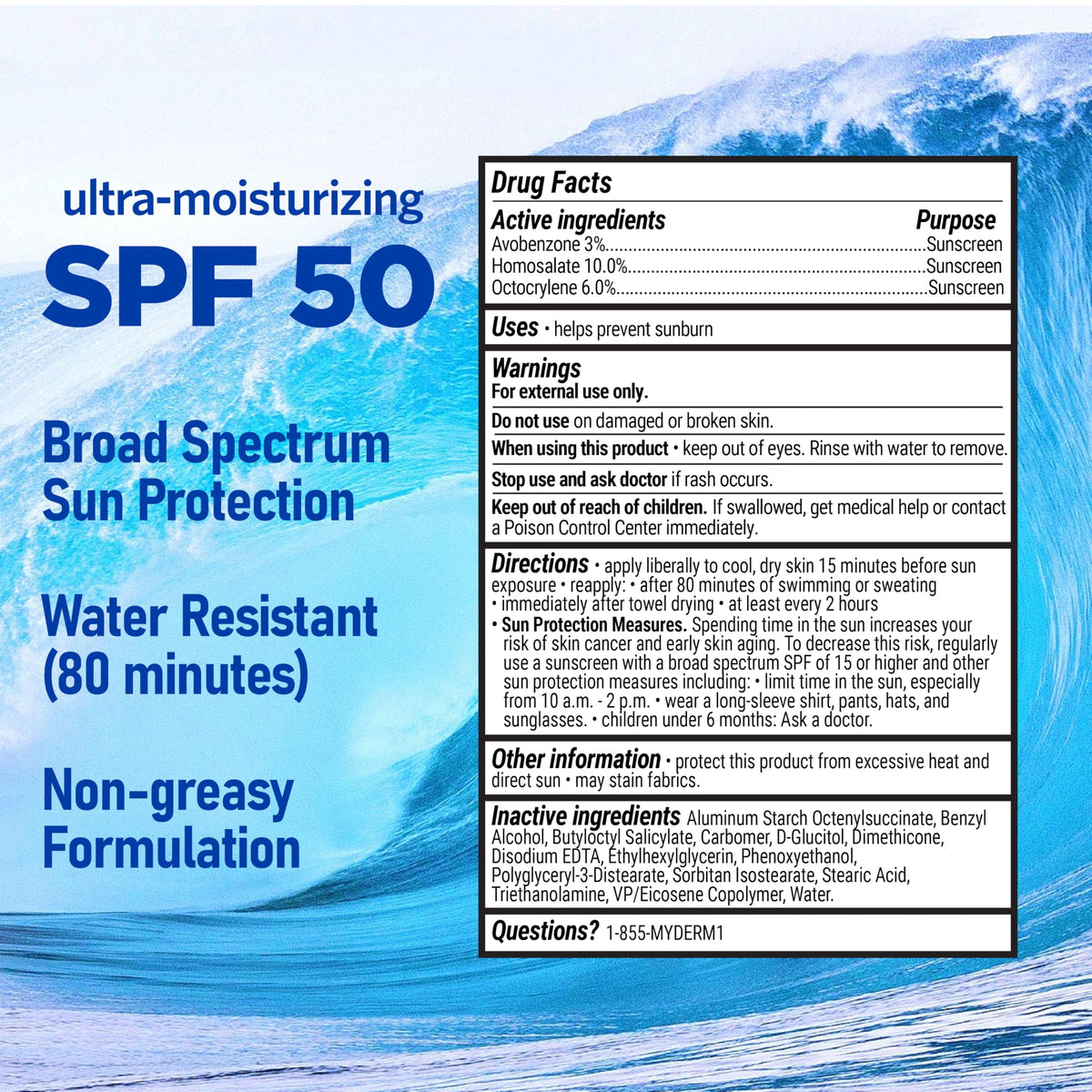 MyDerm lotion texture spread on skin showing quick absorption benefit
